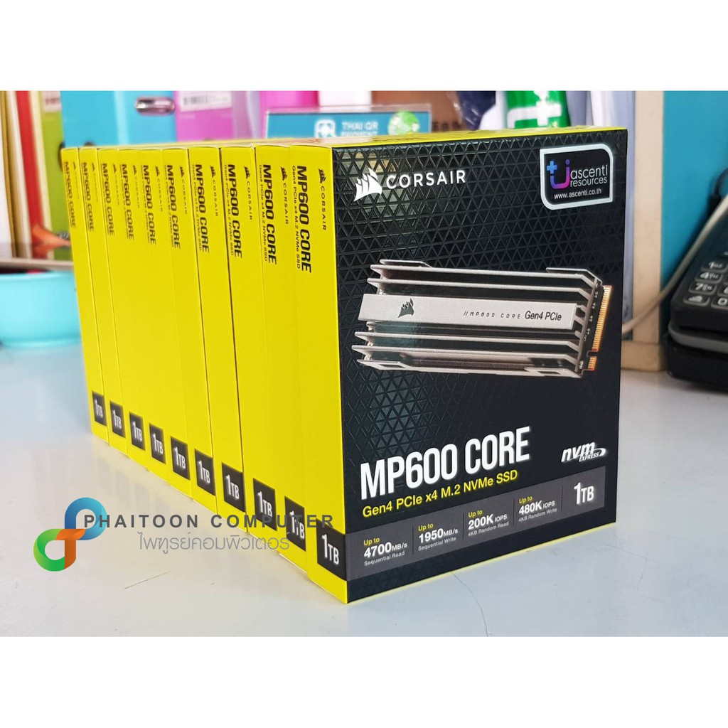 ((พร้อมส่ง)) SSD M.2 PCIe 1.TB (5Y) CORSAIR MP600 CORE (CSSD-F1000GBMP600COR)