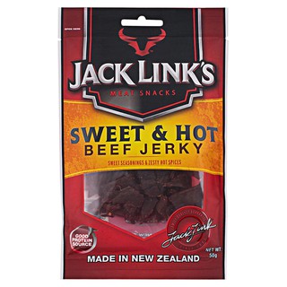 แจ๊คลิงค์เนื้อปรุงรสสวีทแอนด์ฮอต 50กรัม Jack Links Sweet and Hot Seasoned Beef 50g.