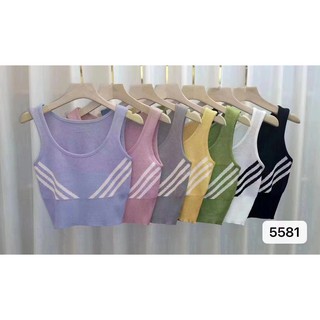 🎀YUKI🎀พร้อมส่ง👚CF0400 เสื้อกล้ามไหมพรม คอยุกว้าง เข้าชุดง่าย แนวสปอร์ต