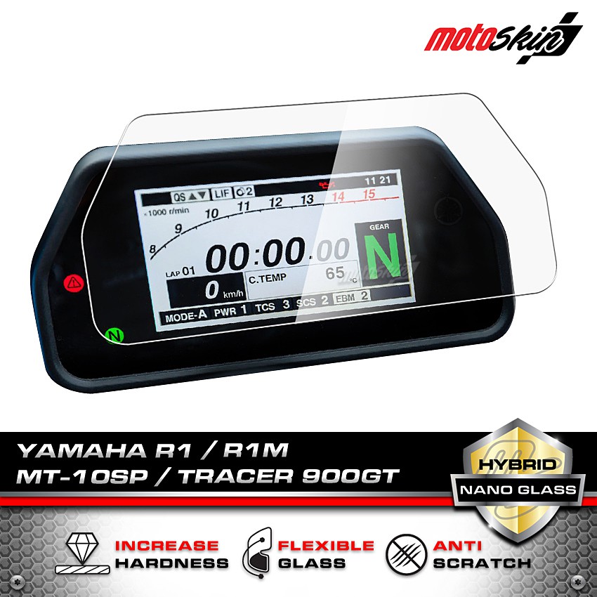 ฟิล์ม Plexiglass กันรอยหน้าปัด YAMAHA R1 / R1M / MT10SP /TRACER 900GT PLEXIGLASS Dashboard Protection Film