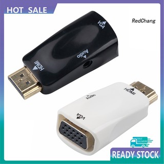 -SPQ- อะแดปเตอร์แปลงสายเคเบิ้ลเสียง HDMI เป็น VGA ตัวผู้ เป็นตัวเมีย HD 1080P สําหรับ PC แล็ปท็อป