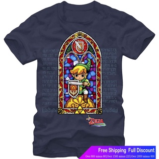 ผ้าฝ้ายแท้นินเทนโด ร์ตูนพิมพ์ฤดูร้อน ย์เสื้อยืด Nintendo Mens Zelda Sned Gl Protector T-Shirt NintendoS-5XL