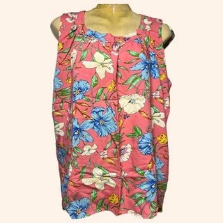 เสื้อคอกระเช้า คอพวง ผ้าสปัน ไม่หดน้ำ ไม่ตกสี P01