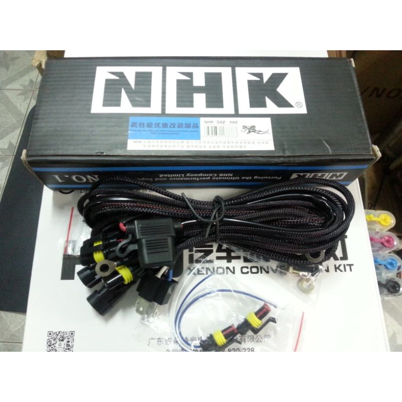 NHK H4X ชุดสายรีเลย์สไลท์คุณภาพสูง ควบคุมไฟสูงต่ำ โปรเจคเตอร์ หรือหลอดH4สไลท์ BI-XENON