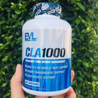 ซีแอลเอ จากน้ำมันดอกคำฝอย CLA 1,000 mg 180 Softgels (EVLution Nutrition®) GMP USA