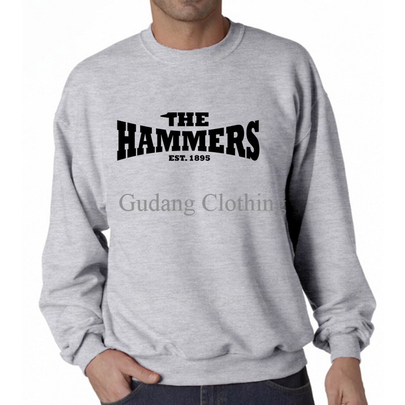 Crewneck เสื้อกันหนาว Premier League West Ham United Oblong เสื้อกันหนาว Premier League West Ham Uni