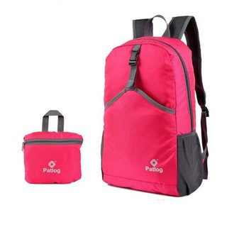 กระเป๋าเป้พับได้ Backpack Shoulder bag สีชมพู