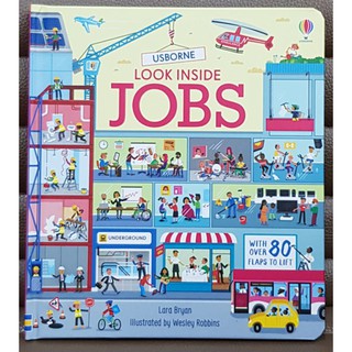 Look Inside Jobs ของแท้นำเข้าจากประเทศอังกฤษ เหมาะสำหรับ 4 ขวบ+  Board book กระดาษแข็งทุกหน้า with flaps