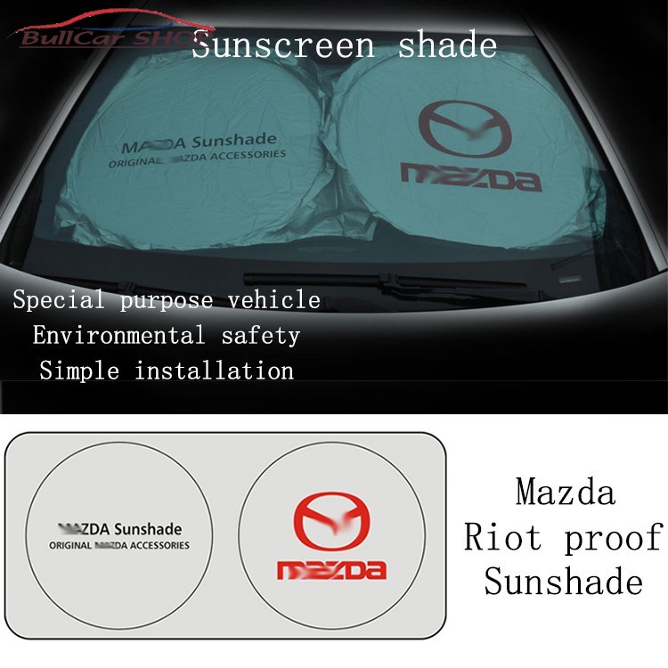 Mazda มาสด้าม่านบังแดดป้องกันแสงแดดสำหรับรถยนต์ร่มกันแดดรถยนต์ Mazda 2 Mazda 3 Mazda 6 CX-3 CX-5 CX-9 CX30