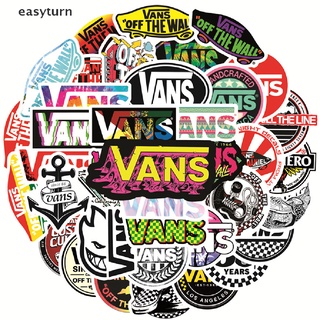 Easyturn สติกเกอร์ VANS กันน้ํา สําหรับติดตกแต่งแล็ปท็อป จักรยาน กระเป๋าเดินทาง สเก็ตบอร์ด รถยนต์ 50 ชิ้น