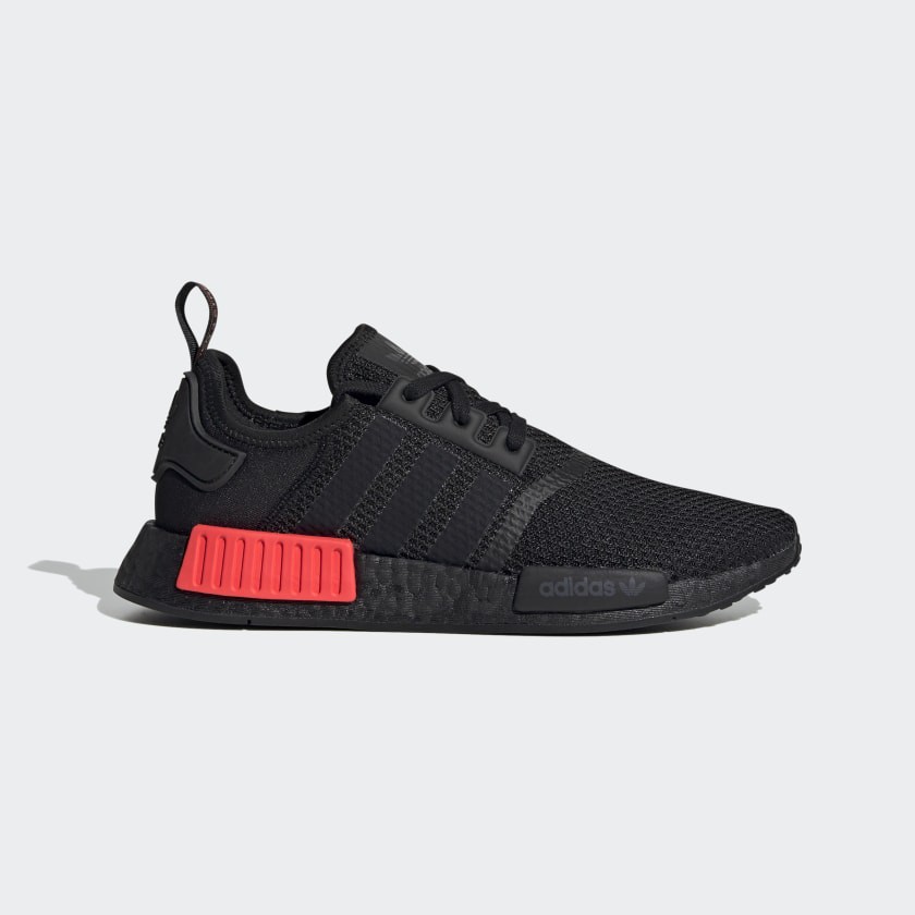 nmd black solar red