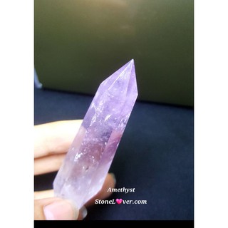 หินทรงหกเหลี่ยมอเมทิสต์/Amethyst/หินความรัก/หินบำบัด