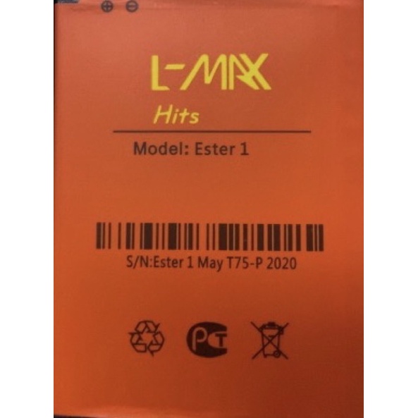 แบตเตอรี่ L-Max Ester 1 Hits  สินค้าแท้มีประกัน ปีผลิต 2021 จะไม่มีสติกเกอร์รุ่น