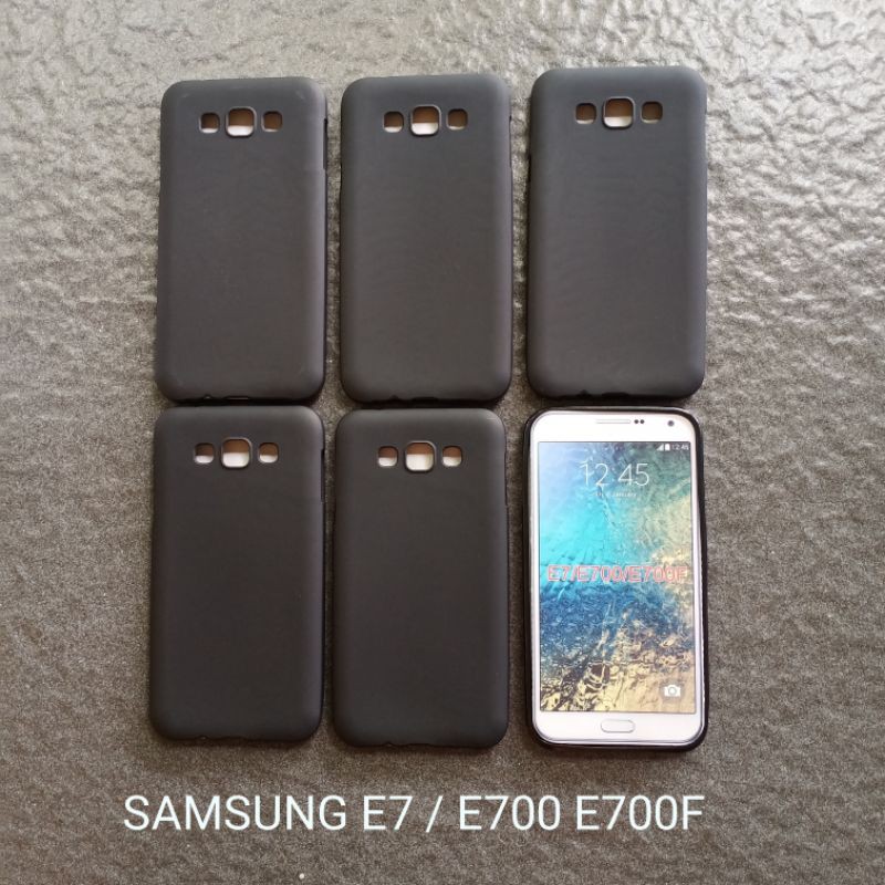 SOFT SAMSUNG E7 / E700 / E700F full black Softsell เคสซิลิโคน softcase