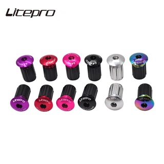 Litepro จักรยานพับขยาย 25.4mm Handlebar บล็อกปลั๊กอลูมิเนียมอัลลอยด์ขยาย Handle Bar End Cup สำหรับ MTB Mountain Bicycle