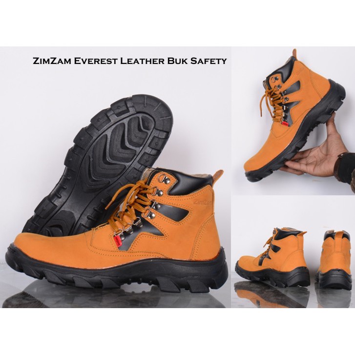 Zi Vantel Everest รองเท้าบูทหนัง เพื่อความปลอดภัย สําหรับผู้ชาย