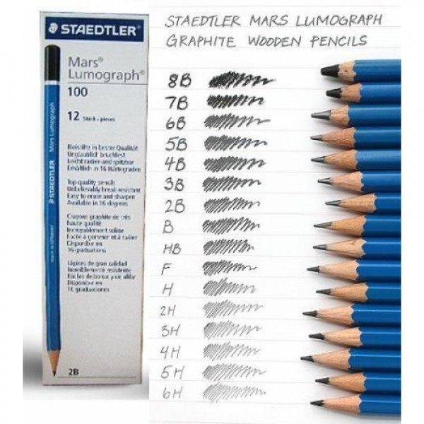 ดินสอเขียน Staedtler มูโลกราฟ HB 2B 3B 4B 5B 6B EE (1 แท่ง)