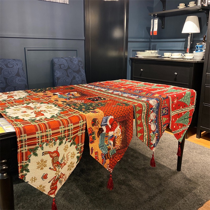 Sideboard table runner คริสต์มาสปีใหม่จีนประเทศปีใหม่ผ้าปูโต๊ะญี่ปุ่น