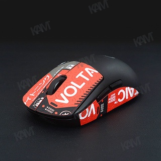 Kam Mouse Side Grip Tape สติกเกอร์ยืดมือกันลื่นจิ้งจกผิวหนังดูดซับเหงื่อฟิล์มป้องกันเมาส์กันลื่นสำหรับ Logitech G PRO Wireless GPW เมาส์ไร้สาย