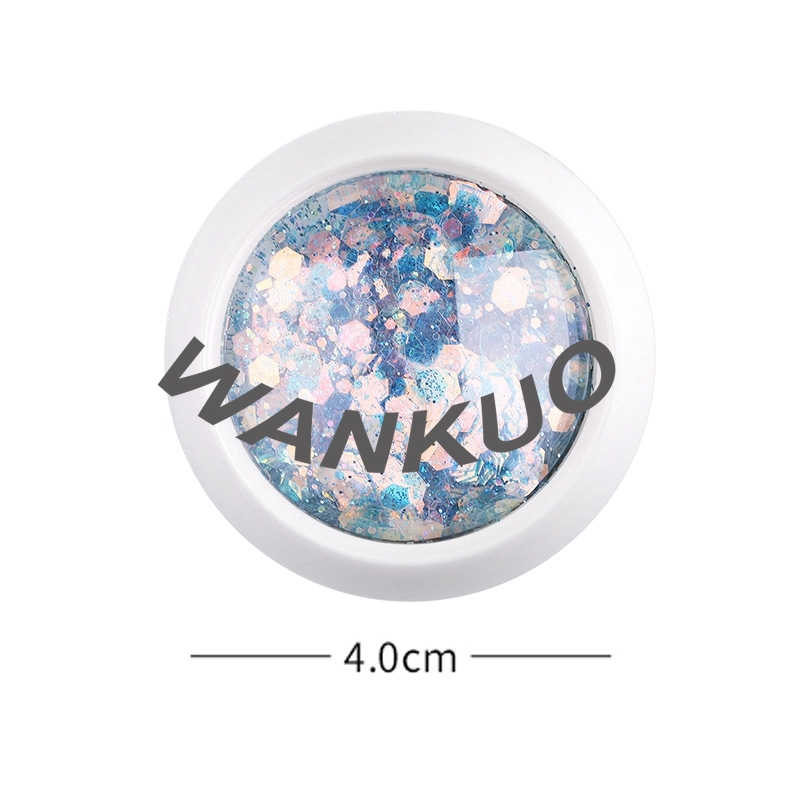 【WANKUO】Women Nail Art Fairy Pupil Mix Shining Powder Sequins Laser Tears Molus Eye Makup Gradual Color Nail Accessories Ladies Nail Glitter