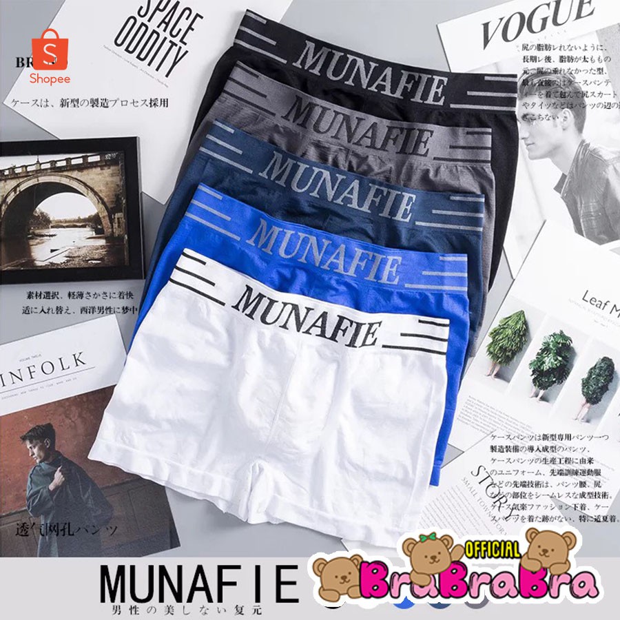 [ส่งจากไทย] 𝑩𝒓𝒂𝑩𝒓𝒂𝑩𝒓𝒂  #p-010 กางเกงบ๊อกเซอร์ Boxer Munafie
