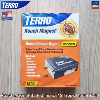 TERRO® Roach Magnet® Baited Insect 12 Traps Model T256 กับดัก แมลงสาบ