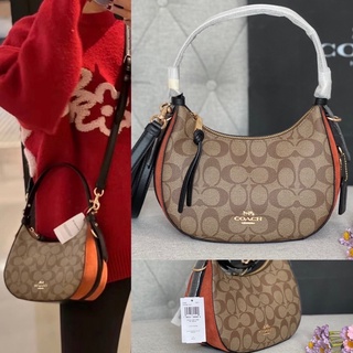 👑ผ่อน0%แท้100%👑 กระเป๋าสะพาย C7257 Coach Kleo Hobo In Signature Canvas รุ่นใหม่ล่าสุด