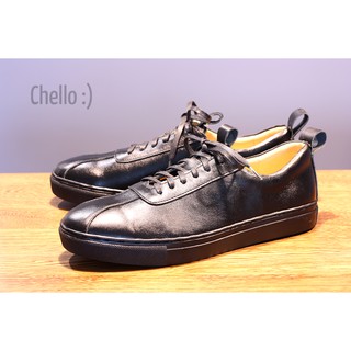 Chello รองเท้าหนัง ALL BLACK RUSTIC SNEAKER รุ่น SLU055-3