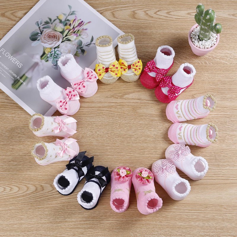 ถุงเท้าผ้าฝ้าย ผ้านุ่ม ระบายอากาศ สำหรับเด็กผู้หญิง 0-10 ปี