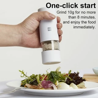 Huohou เครื่องบดพริกไทยเกลือไฟฟ้า 5 ระดับ มีไฟ LED 5 In 1 | Electric Pepper Salt Grinder with LED