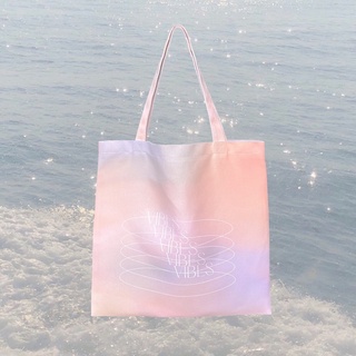 vibes.brandd💫vibes’ orbits pastel tote bag💫กระเป๋าผ้า vibes รุ่น ใบใหญ่