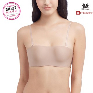 Wacoal บราเกาะอก Body Bra สีโอวัลติน (OT) รุ่น WB3B53 มีโครง 1/2 Cup สลับสายได้ 10 แบบ ไร้ตะเข็บ เกาะแน่น เกาะอก วาโก้