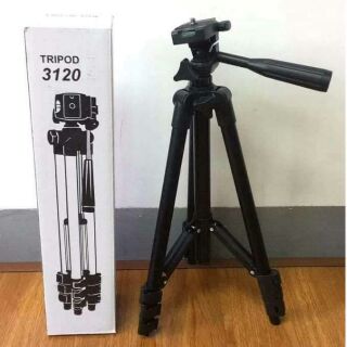 TF tripod ขาตั้งกล้อง 3 ขา รุ่น 3120 ( Black ) ฟรี หัวต่อสำหรับมือถือ