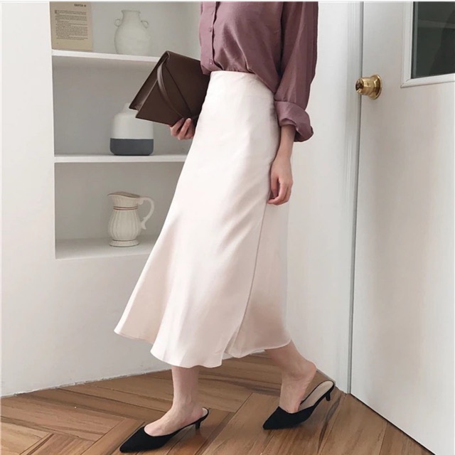satin tulip skirt