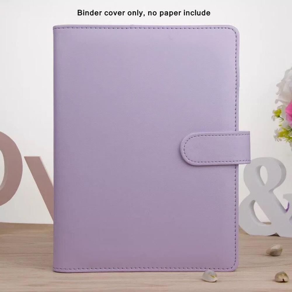 Jsjjingp ปกโน๊ตบุ๊ค Journal อุปกรณ์การเรียนแหวน Binder แฟ้มโฟลเดอร์ PU หนัง Planner Book Notepad Cover - รูปที่ 4