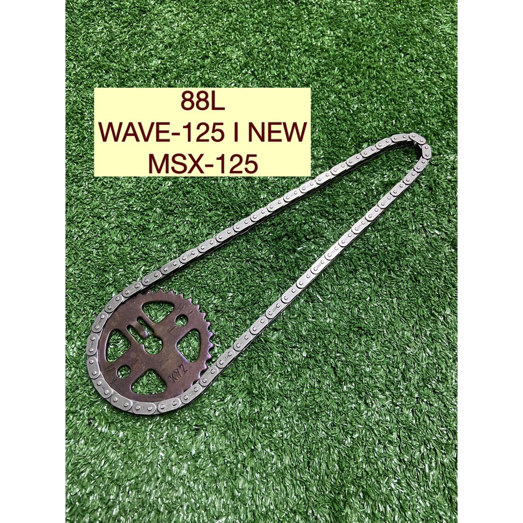 โซ่ราวลิ้นซับเสียง + เฟืองราวลิ้นแต่ง WAVE-125 I NEW, MSX-125 (88L)
