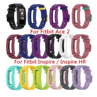 สายนาฬิกาข้อมือซิลิโคนสําหรับ Fitbit Ace 2 / Inspire / Inspire Hr Watch