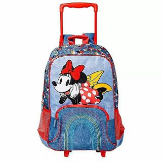 Disney Store  Minnie Mouse Rolling Backpack