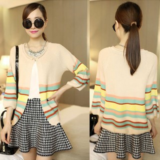 (สินค้าพร้อมส่งค่ะ) เสื้อแฟชั่น cardigan แขนยาว ผ้า knitting