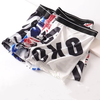 [1PC สีสุ่ม] men's underwear ultra-thin breathable sexy boxer briefs
