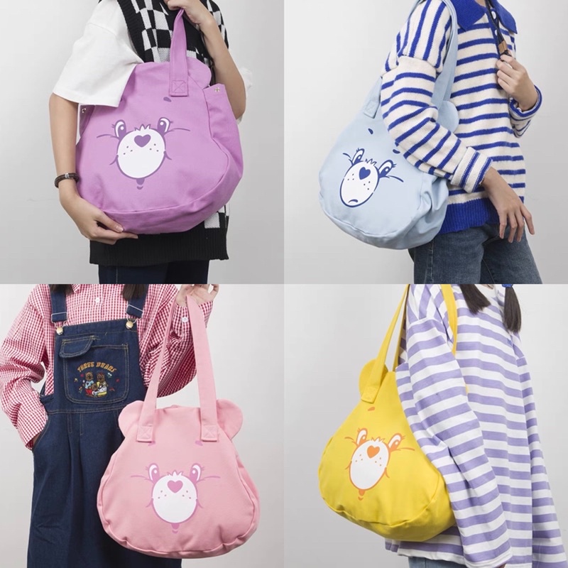 กระเป๋าผ้าแคร์แบร์ Care Bears Bag กระเป๋าผ้าน่ารัก กระเป๋าหัวหมีแคร์แบร์