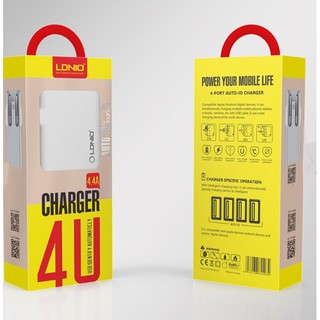 LDNIO แท้ Adapter 4USB 4.4A A4403 Auto-ID
