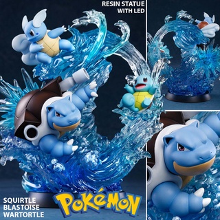 MFC Studio Pocket Monster Pokemon of Squirtle Wartortle Blastoise Kameil พ็อกเก็ตมอนสเตอร์ เซนิกาเมะ คาเม็กซ์ With LED