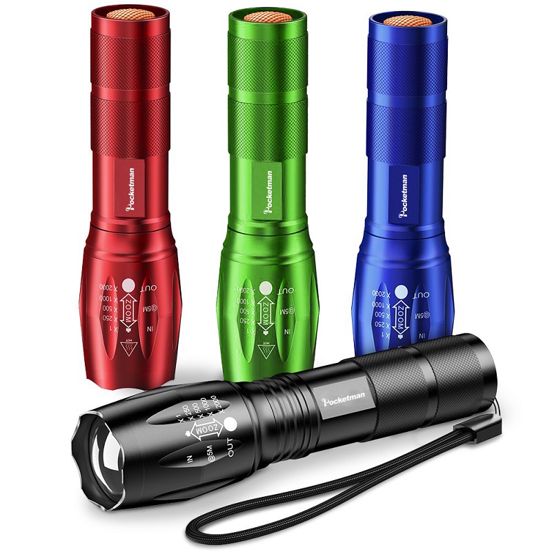 Bright Colorful Led Flashlight 4000 LM Linterna Led Torch T6 5 Switch ...