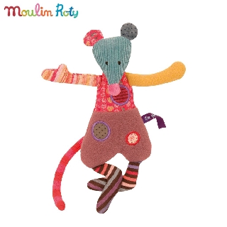 Moulin Roty ตุ๊กตาหนู ขนนิ่มมาก สไตล์วินเทจเก๋ๆ ขนาดสูง 22cm. MR-642242