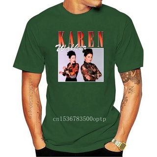 ใหม่ เสื้อยืดลําลอง แขนสั้น พิมพ์ลาย Karen Walker Will &amp; Grace สไตล์วินเทจ สําหรับผู้ชาย