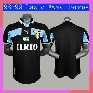 เสื้อกีฬาแขนสั้น ลายทีมชาติฟุตบอล Lazio Away เกรด AAA สไตล์เรโทร สําหรับผู้ชาย 98-99