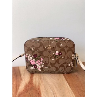 NEW COACH CROSSBODY ลายดอกไม้น่ารักกC0037  ขนาด 7 นิ้ว