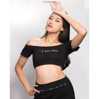 เสื้อเปิดไหล่ OFF THE SHOULDER  TOP UNI-215