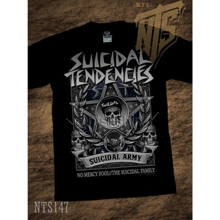 NTS 147 Suicidal Tendencies  ROCK เสื้อยืด เสื้อวง เสื้อดำ สกรีนลายอย่างดี ผ้าหนานุ่ม NTS T SHIRT S M L XL XXL